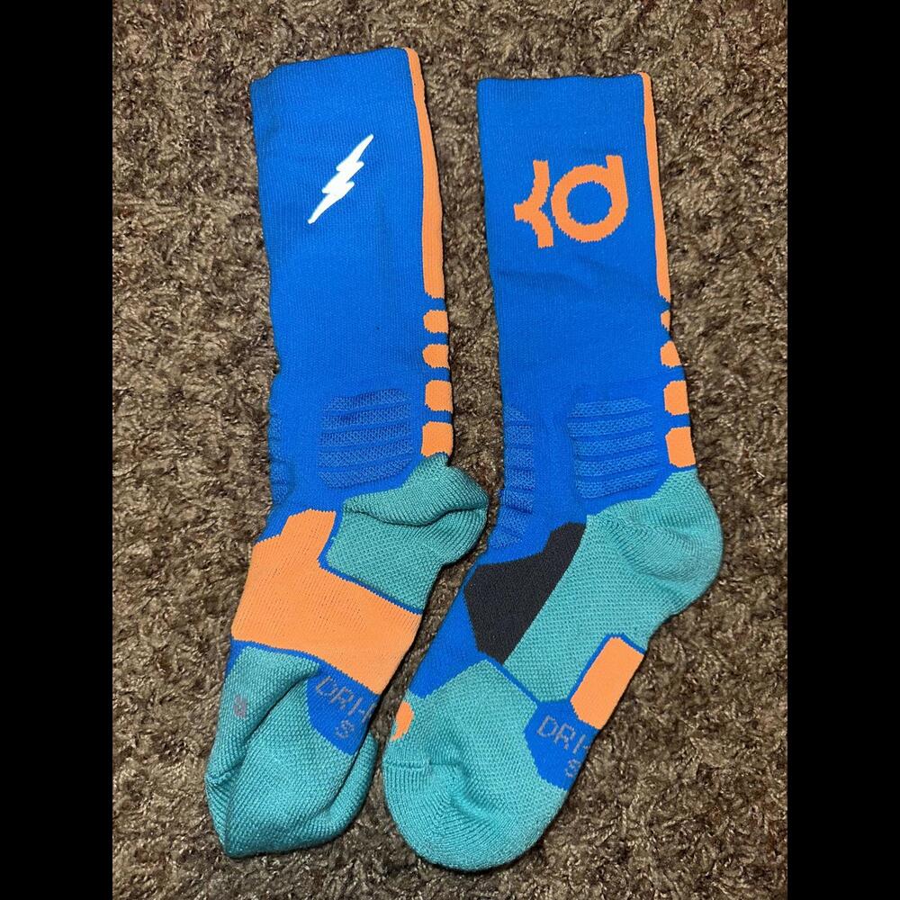 Nike  HYPER ELITE KD Basketball Socks Blue/Orange SX4814